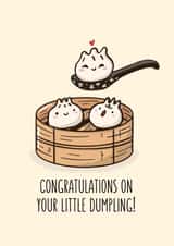 Cute New Baby Card - Congratulations On Your Little Dumpling created by Angel Kao Designs