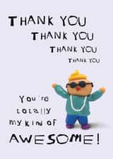 Thank you card for someone awesome created by CHARLOTTE WEBB UK