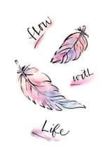 Feathers Flow Card for a Lighter Journey - Flow with Life created by Vivi Stiva • Illustration