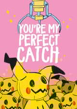 Cute Anniversary Card - Pokemon Pikachu - Perfect Catch created by Wild Card