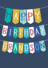 Classic Birthday Card - For Grandson - Birthday Bunting created by The Boy and the Bear