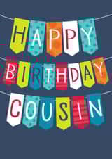 Classic Birthday Card - For Cousin - Birthday Bunting created by The Boy and the Bear