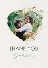Personalised Thank You Photo Card created by Choo Choo  - Classic Thank You Photo Card - Botanical Heart