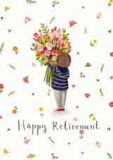 Cute Retirement Card - For Her - Bouquet created by Love Lucy Illustration