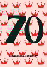 Sensational Seventy - 70th Birthday Card created by Poet and Painter