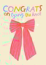 Cute Wedding Card - Bow Ribbon - Tie The Knot created by Nikki Miles