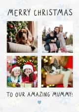 Personalised Christmas Photo Card created by @HurrayHaus - Cute Christmas Photo Card - From The Kids - For Mummy