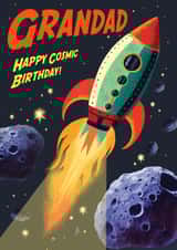 Cool Birthday Card - For Grandad - Sci Fi Spaceship created by Rocket68