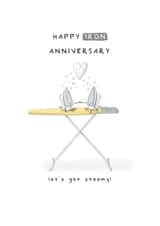 Cute 6th Anniversary Card - Let's Get Steamy - Iron Anniversary created by Larry the Match