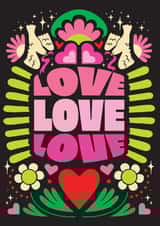 Arty Anniversary Card - Love Love Love created by OBJECTABLES