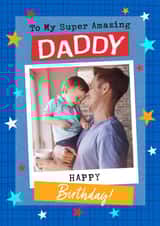 Personalised Birthday Photo Card created by Dalia Clark Design - Classic Birthday Photo Card - For Dad - From The Kids