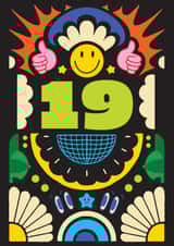 Arty Birthday Card - 19th - For Him and For Her created by OBJECTABLES