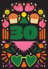 Arty Birthday Card - 30th - For Him and For Her created by OBJECTABLES