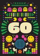 Arty Birthday Card - 60th - For Him and For Her created by OBJECTABLES