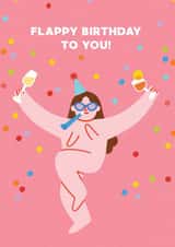 Fun Birthday Card - Party - Flappy Boob Card created by Stormy Knight