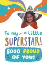 Personalised Exams Photo Card created by Josie Gledhill - Cute Congratulations Photo Card - For Kids - Little Superstar