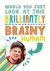 Personalised Exams Photo Card created by Josie Gledhill - Classic Congratulations Photo Card - Exam Results Or Graduation - Brilliantly Brainy