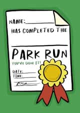 Cute Congratulations Card - For Park Run - Running created by Pickled Prints