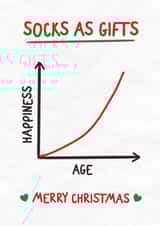 Funny Christmas Card - Socks Presents - Relatable Graph created by Silly Billy