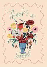 Thanks a Bunch Card | Hand Drawn Illustration | Thank You Card | Flowers created by Feel Good Supplies