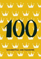 Wonderful One Hundred - 100th Birthday Card created by Poet and Painter