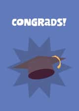 Punny Graduation Card - Congrads! - Graduation Cap created by Kieron Haughton