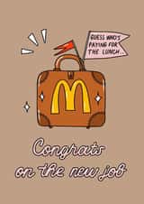 Funny new job card - McDonalds case - Congrats on the new job created by Lena Lapina