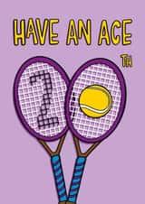 Fun 20th Birthday Card - Tennis Pun - For Him created by TeePee Creations