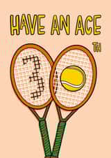 Fun 30th Birthday Card - Tennis Pun - For Him created by TeePee Creations