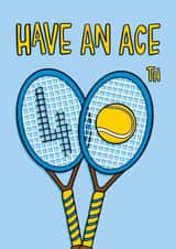 Fun 40th Birthday Card - Tennis Pun - For Him created by TeePee Creations