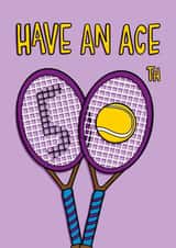 Fun 50th Birthday Card - Tennis Pun - For Him created by TeePee Creations