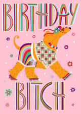A cute and cheeky dog themed Birthday card for your bestie! created by Jess Hislop