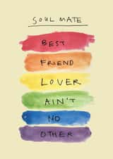 Cute Anniversary Card - LGBTQ+ - Soulmate created by Poet and Painter