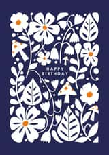 Pretty Birthday Card - For Her - Woodland Flower created by Happy Street