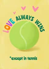 Cute Anniversary Card - Love Tennis Pun created by Sian Moore Illustration