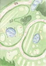 Arty Birthday Card - 60th - Golf created by Robert James Hull