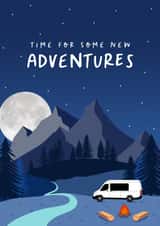 Cute Leaving Card - Good Luck on Your Travels - Time For Some New Adventures created by The Cake Thief