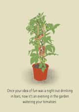 Funny Birthday Card - Gardening - Tomato Plant created by FoldupBiscuit