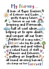 Cute Thank You Card - For Nursery - End of Year Poem created by And You Can Quote Me
