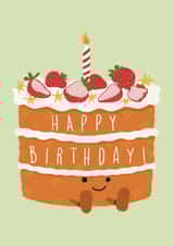 Cute Jelly Cat Inspired Happy Birthday Card created by Kitty Strand