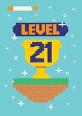 Fun 21st Birthday Card - For Him - Gaming created by Harkiran Kalsi