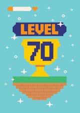 Fun 70th Birthday Card - For Him - Gaming created by Harkiran Kalsi