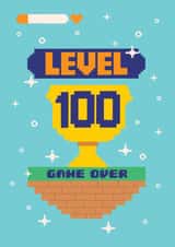 Fun 100th Birthday Card - For Him - Gaming created by Harkiran Kalsi