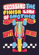 Fun Birthday Card - For Him - Formula 1 created by Harkiran Kalsi