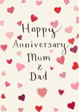 Pretty Anniversary Card - For Mum & Dad created by Love Lucy Illustration