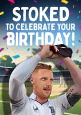 Funny Birthday Card - For Him - England Captain Ben Stokes created by Mrs Best Paper Co.