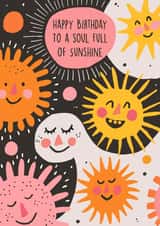 Cute Birthday Card - For Her - Soul Full Of Sunshine created by Bellollage