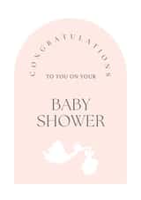 Baby shower - girl baby shower - congratulations - new baby - baby girl created by Paper Party Cards