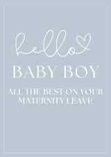 Cute maternity leave - expectant mother - maternity leave - baby boy created by Paper Party Cards