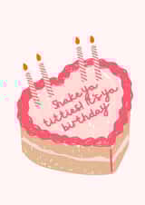 Cute Birthday Card - Shake Ya Titties! - For Her created by Robyn Pugh